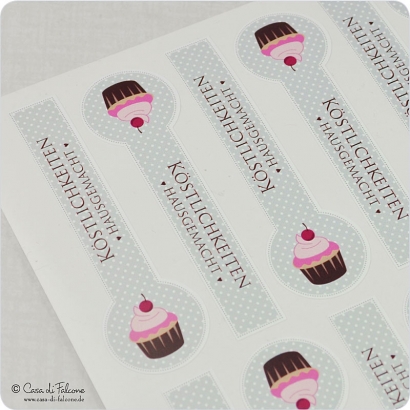 Motivaufkleber Verschlussetiketten Muffin