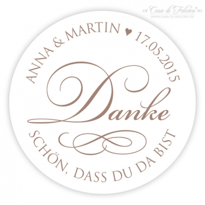 Personalisierter Fondant Stempel - Elegance rund