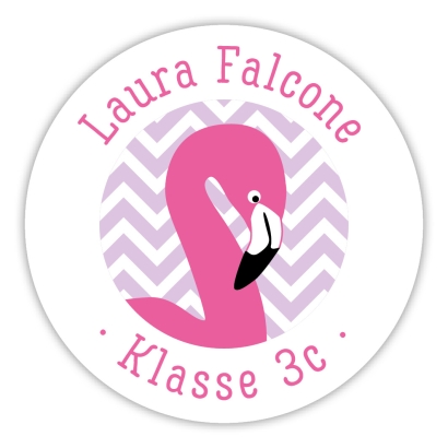 Schulaufkleber I Namensaufkleber fr die Schule Flamingo