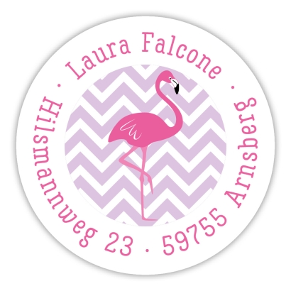 Schulaufkleber I Namensaufkleber fr die Schule Flamingo