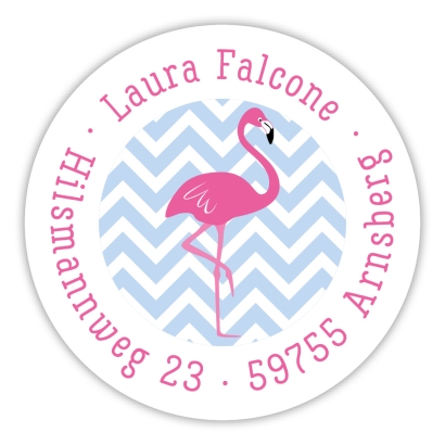 Schulaufkleber I Namensaufkleber fr die Schule Flamingo
