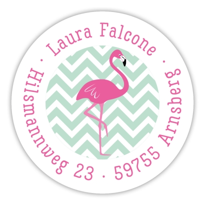 Schulaufkleber I Namensaufkleber fr die Schule Flamingo