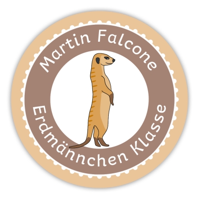 Schulaufkleber I Namensaufkleber fr die Schule Erdmnnchen