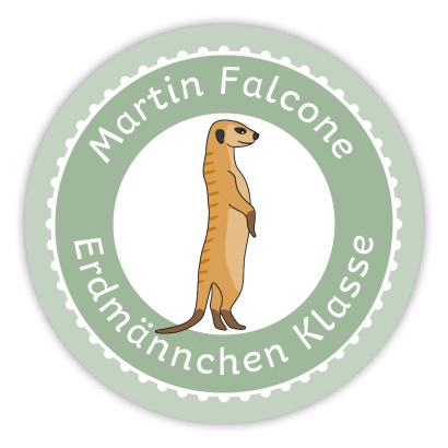 Schulaufkleber I Namensaufkleber fr die Schule Erdmnnchen