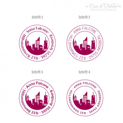 Teenager Adressstempel Skyline