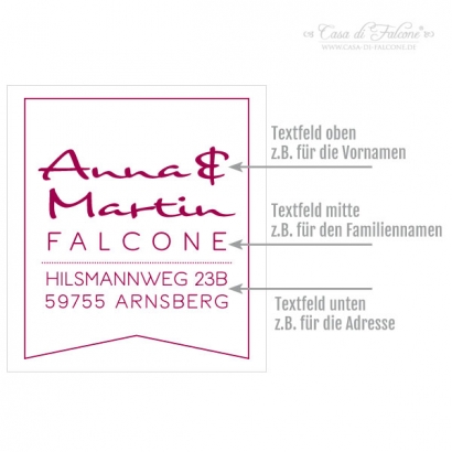 Fhnchen - Adressstempel