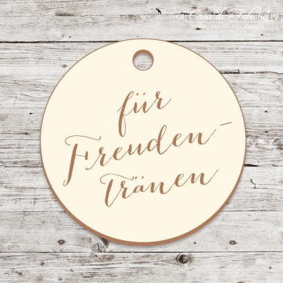 Holzanhnger - Kalligrafie Freudentrnen