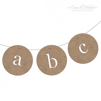 Buchstaben Girlande Kraftpapier individuell