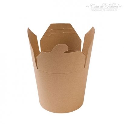 Take Out Box rund, Geschenkschachtel Kraftpapier braun