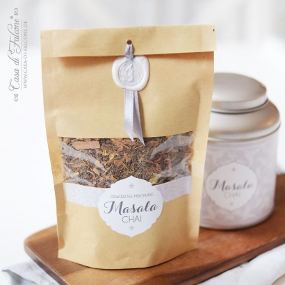 Aufkleber Chai Latte Teemischung