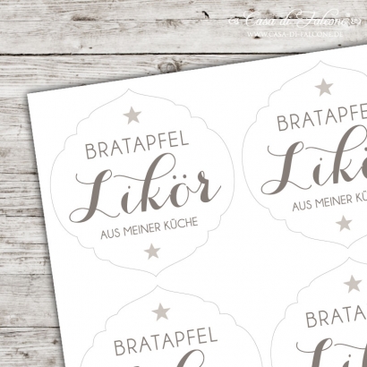 Aufkleber Bratapfellikr