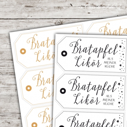 Aufkleber Bratapfellikr Hangtag