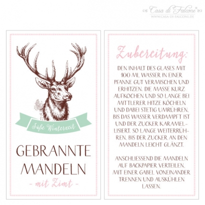 Aufkleber Gebrannte Mandeln Mischung, pastell