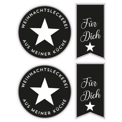 Keksverpackung Weihnachten 2er Set, Stern
