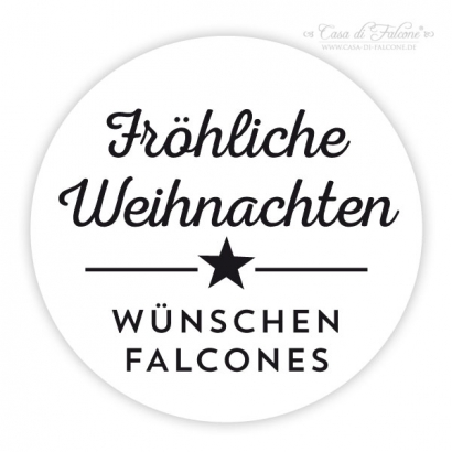 Personalisierte  Weihnachtsaufkleber Stern, modern