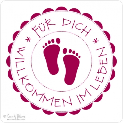 Motivstempel Willkommen im Leben