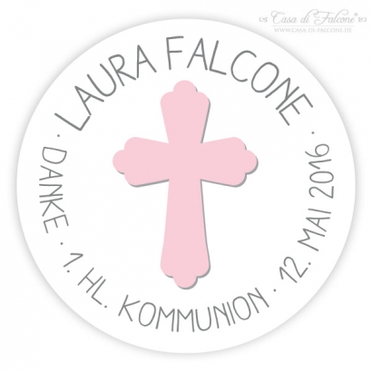 Kommunion Aufkleber Kreuz