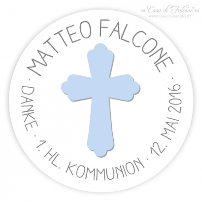 Kommunion Aufkleber Kreuz
