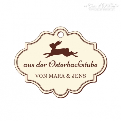 Holzanhnger Ostergrsse - mit individueller Gravur 25er Set