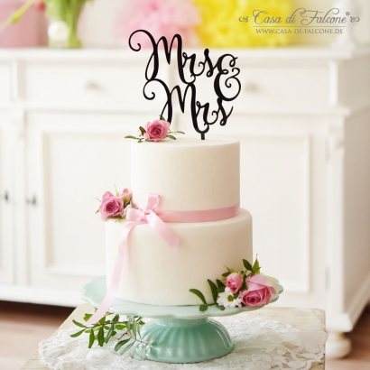 Cake topper Hochzeit Mrs & Mrs (Frau & Frau)