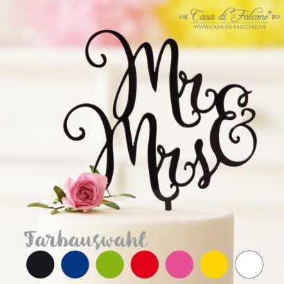 Cake topper Hochzeit Mr & Mrs (Mann & Frau)