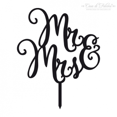 Cake topper Hochzeit Mr & Mrs (Mann & Frau)