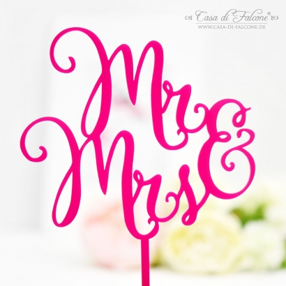 Cake topper Hochzeit Mr & Mrs (Mann & Frau)