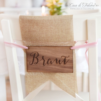 Holzschild Braut zur Hochzeit