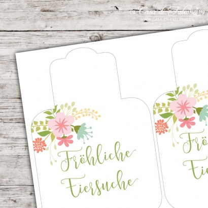 Konturensticker Eierschachtel Ostern floral