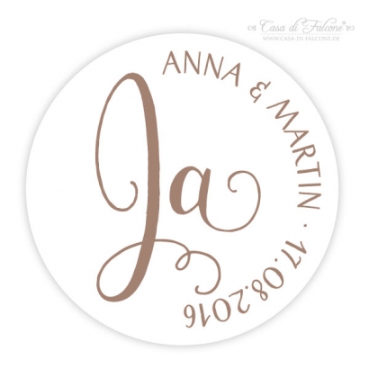 Keksstempel Hochzeit Ja mit Namen und Datum