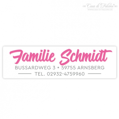 personalisierte Adressaufkleber modern
