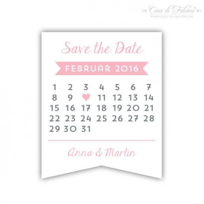Aufkleber Save the Date Kalender