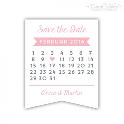 Aufkleber Save the Date Kalender