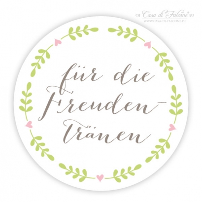 Aufkleber fr die Freudentrnen Ranke, rund