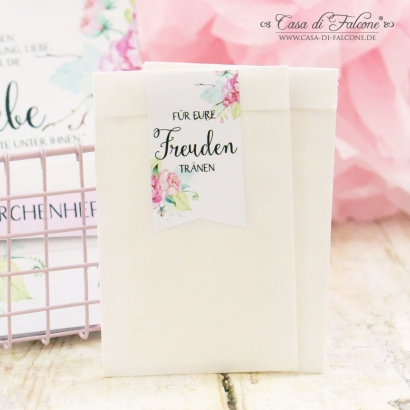 Aufkleber Freudentrnen, floral Fhnchen