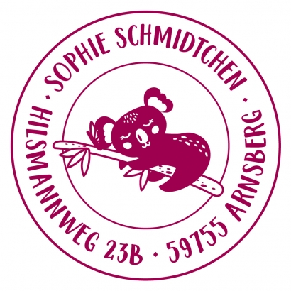 Personalisierter Adressstempel fr Kinder, Koalabr