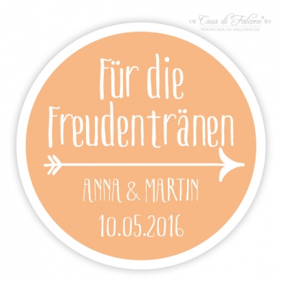 Personalisierte Aufkleber Freudentrnen, Pfeil