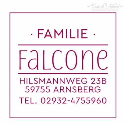 Personalisierter Familienstempel modern
