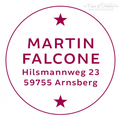 Personalisierter Kinderstempel mit Adresse