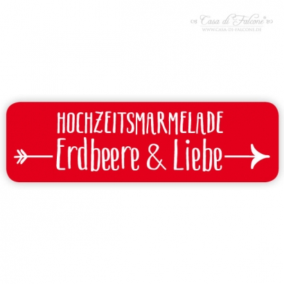 Hochzeit Etiketten fr Marmeladenglser, Pfeil