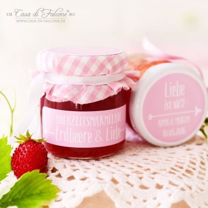Hochzeit Etiketten fr Marmeladenglser, Pfeil