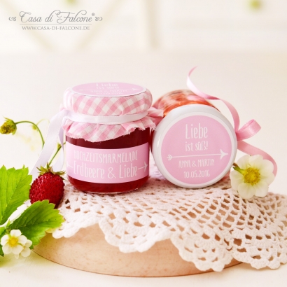 Hochzeit Etiketten fr Marmeladenglser, Pfeil