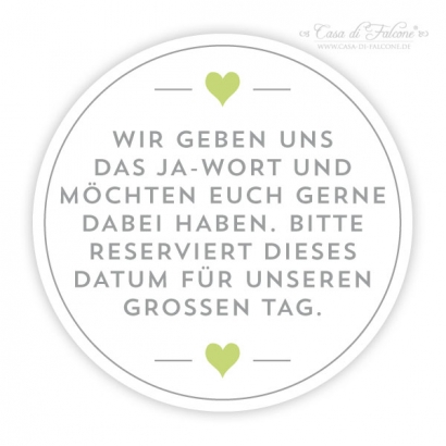 Personalisierte Hochzeitsaufkleber Wunschtext, modern
