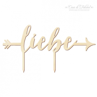 Hochzeit Cake topper Holz Liebe im Pfeil