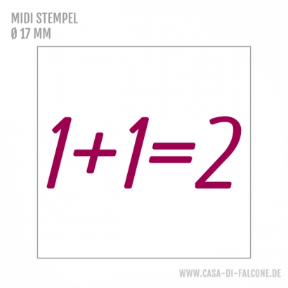 MIDI Textstempel 1+1=2
