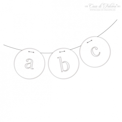 Buchstaben Girlande wei individuell