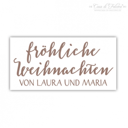 Personalisierter Fondantstempel Kaligrafie Weihnachten