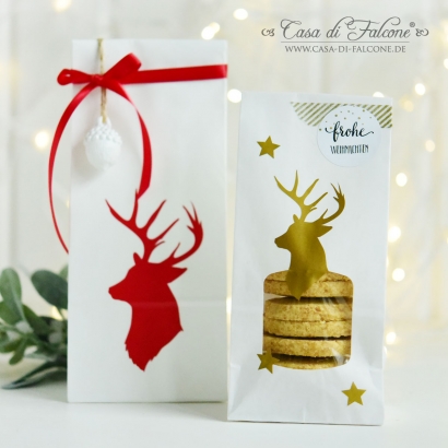 Aufkleber frohe Weihnachten, Dots gold