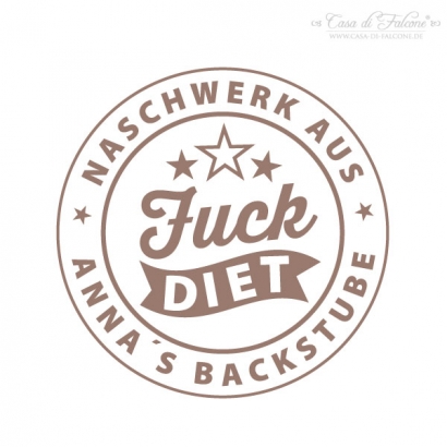 Personalisierter Keksstempel Fuck Diet