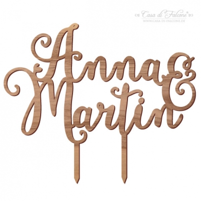 Personalisierter Hochzeit Cake topper Kalligrafie